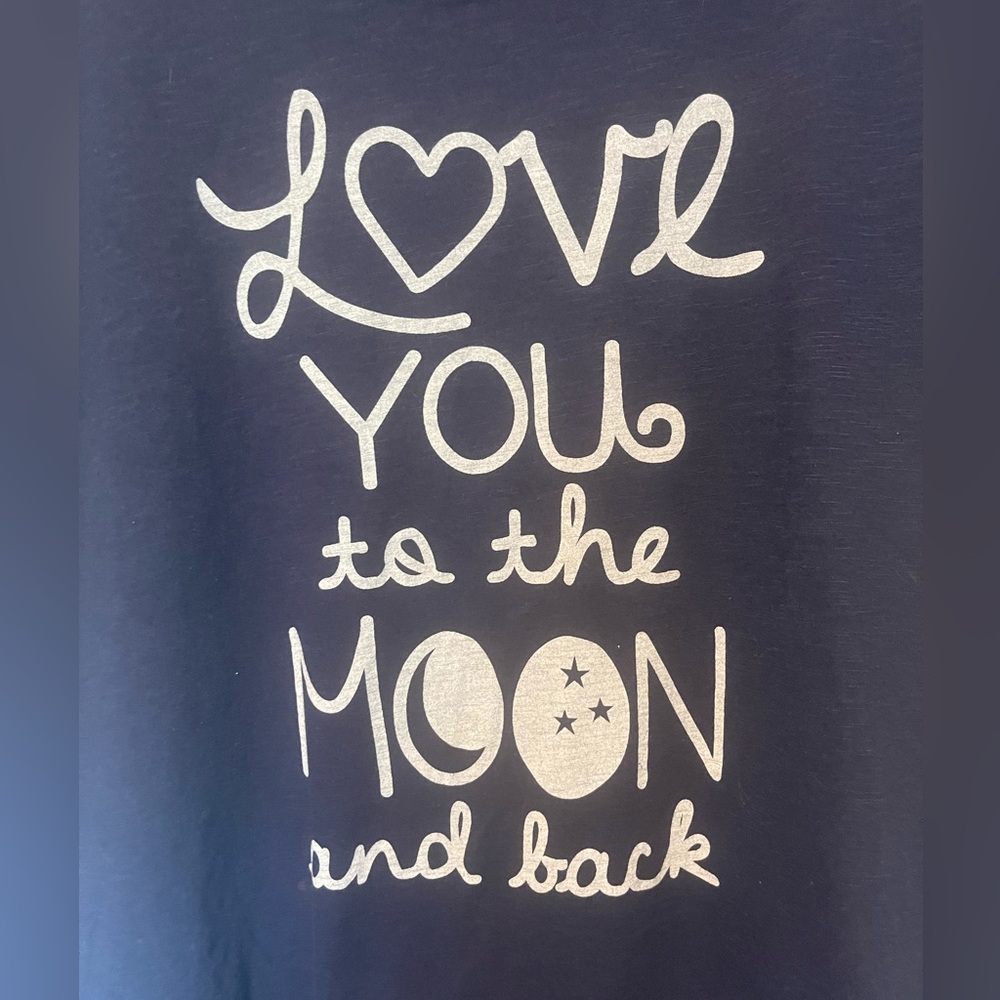 Torrid Navy Blue Love You to the Moon and Back Scoop Neck Tee Sz 3X - Picture 3 of 4